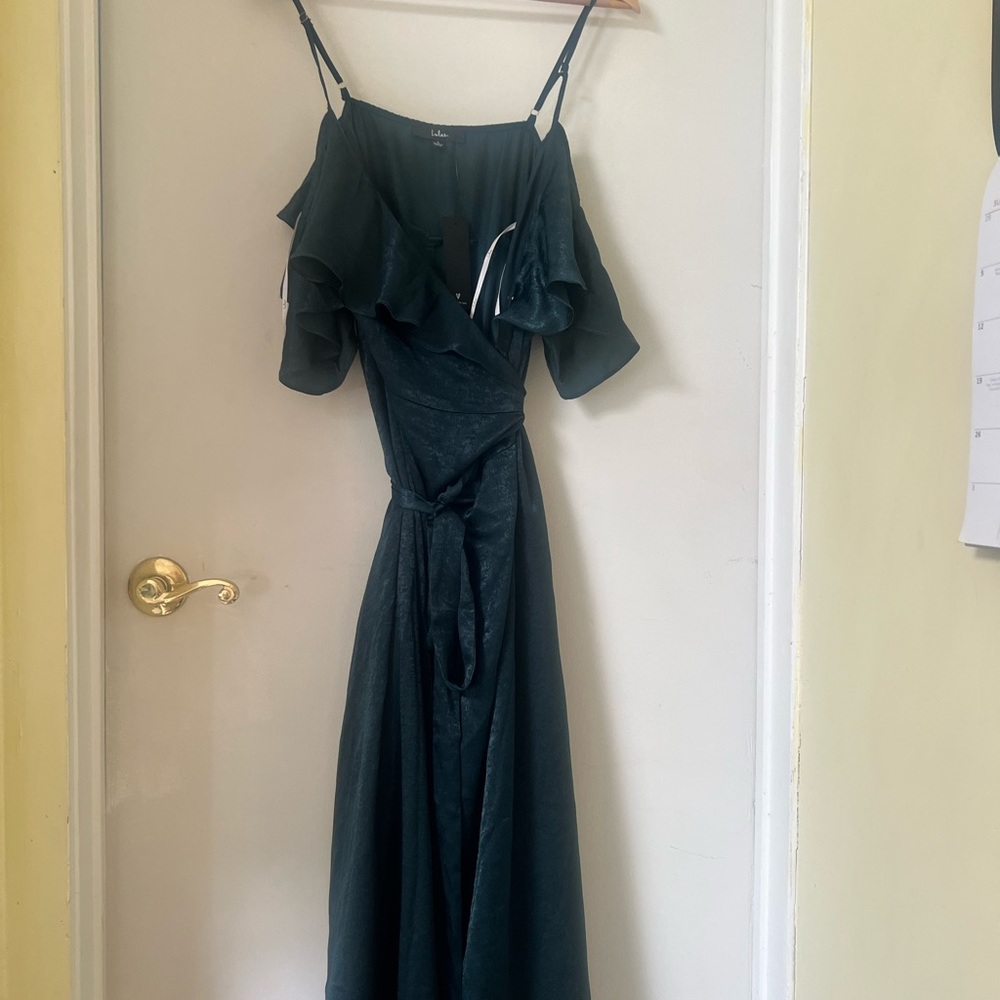 Lulus large wrap maxi dress brand new tags still on
